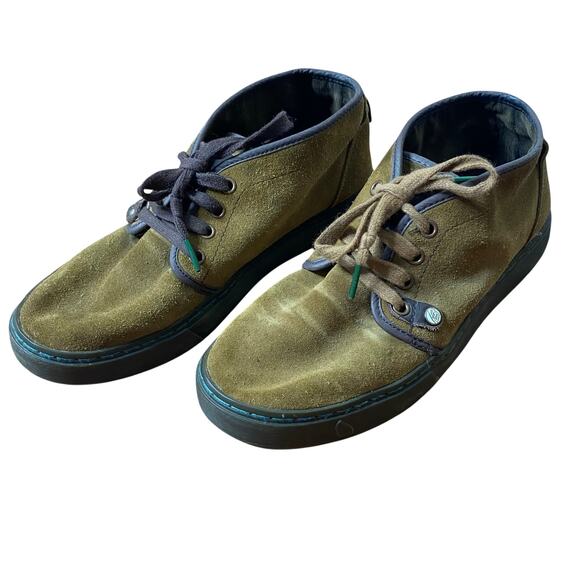 Satorisan Shoes - SATORISAN Yasuragi Suede Chukka Sneaker Laceup Boot Tan Green Mismatch Laces 10